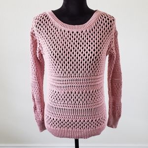 3/$20 American Eagle Baby Pink Open Stitch Sweater